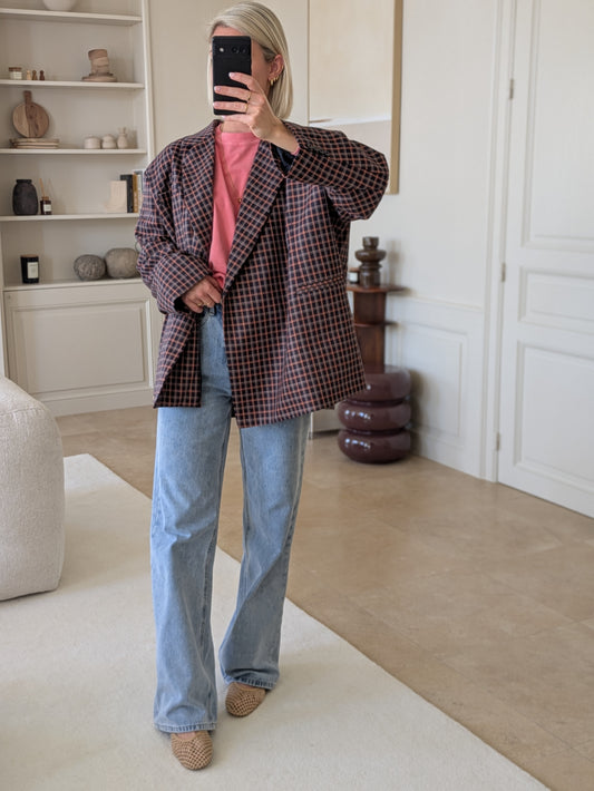 Pippa blazer pink navy