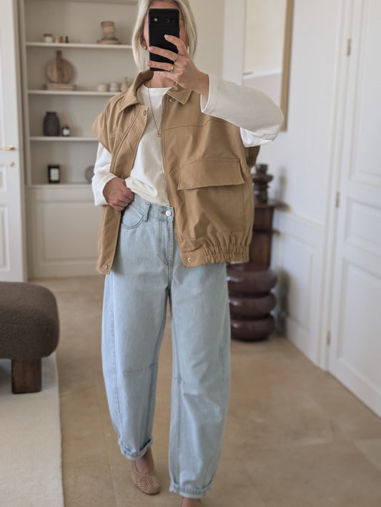 Poppy vest camel