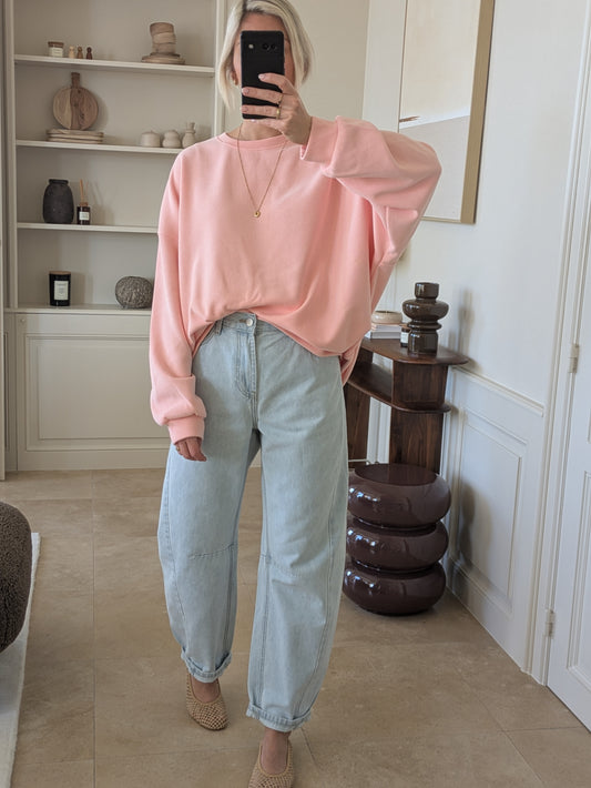 Soft ribble sweater salmon