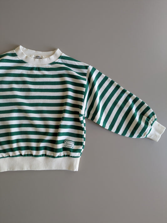 Striped sweater green
