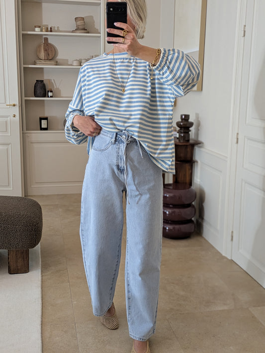 Zora striped pull sky