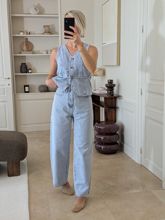 Manon top light blue