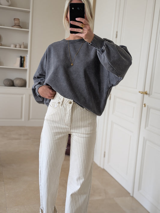 Washed sweater Mona grey