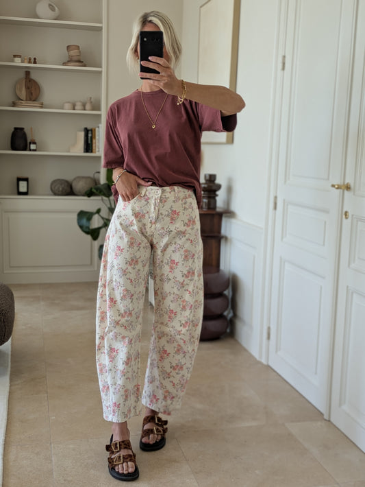 Flower pants cream