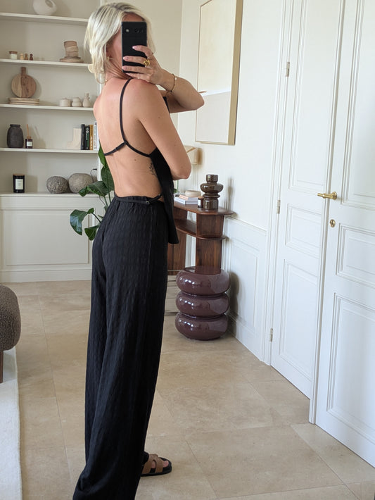 Open back top black