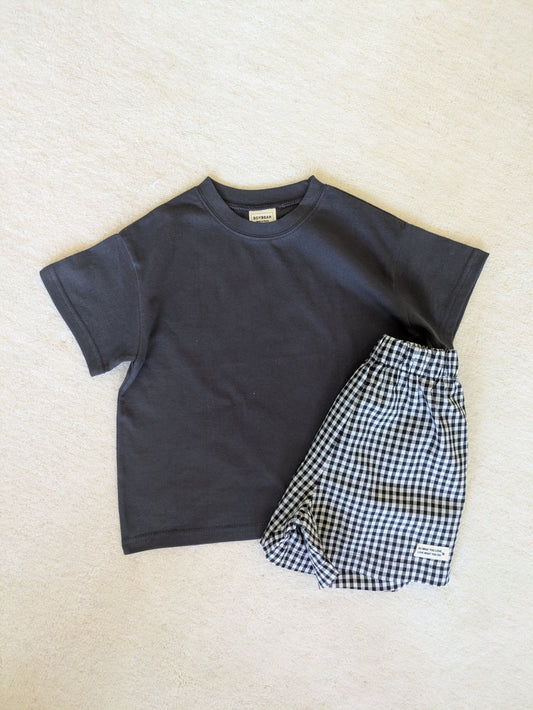 Box tee charcoal