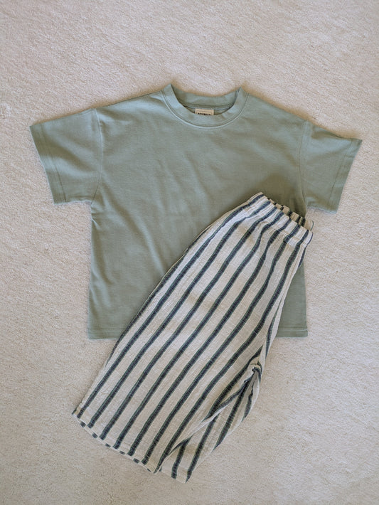 Box tee olive