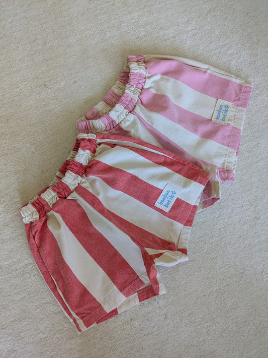 Striped short pink