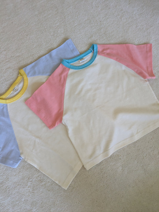 Raglan tee pink