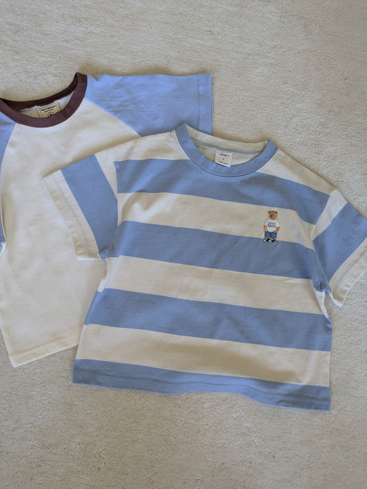 Striped bear tee