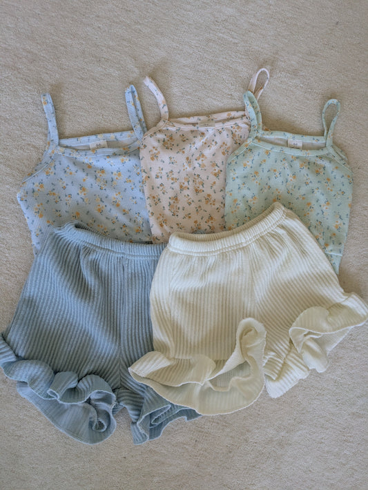 Frill pants sky mint