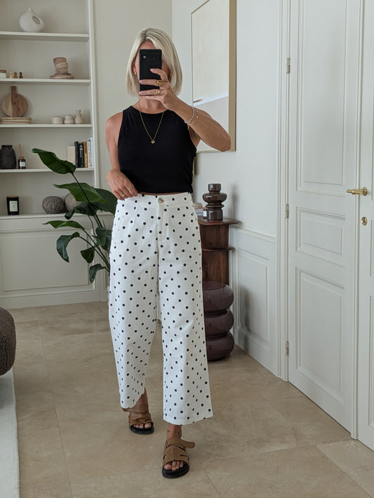Polkadot pants cream