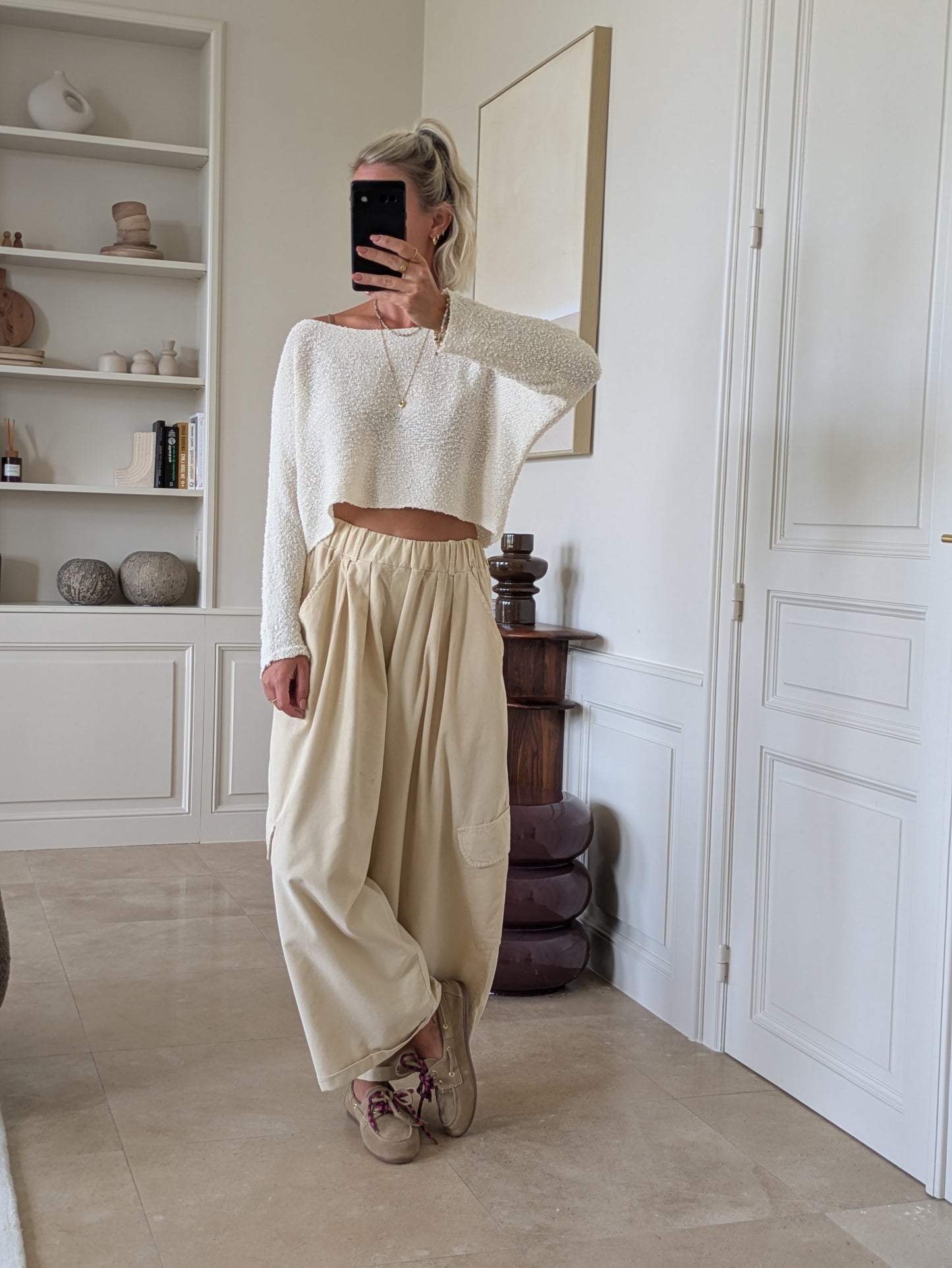 Quinn cargo pants cream