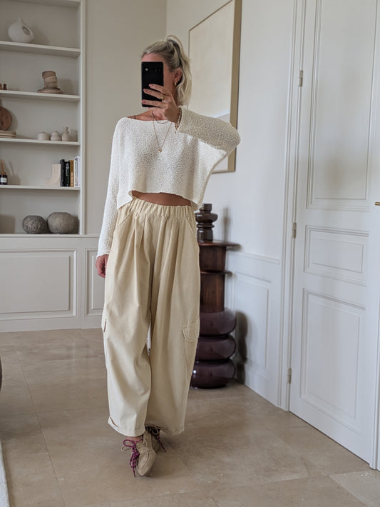 Quinn cargo pants cream
