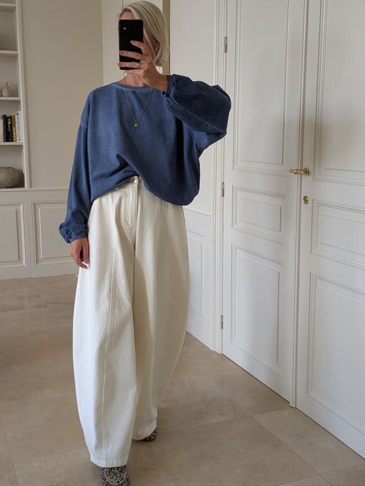 Washed sweater blue
