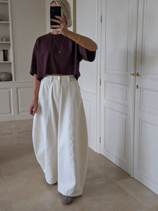 Cropped tee prune