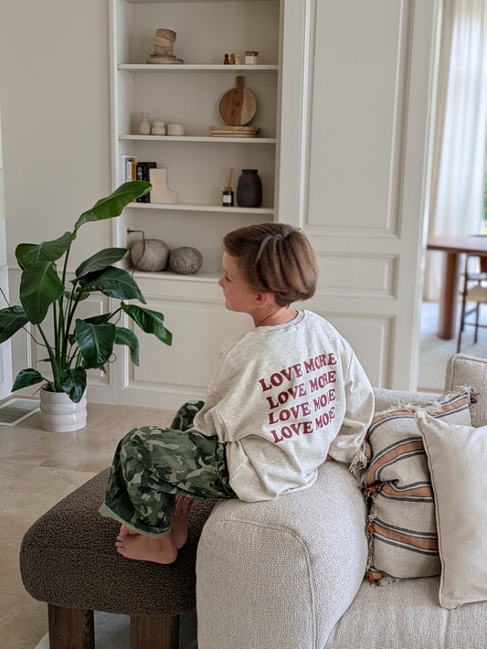 Love more sweatshirt oatmeal