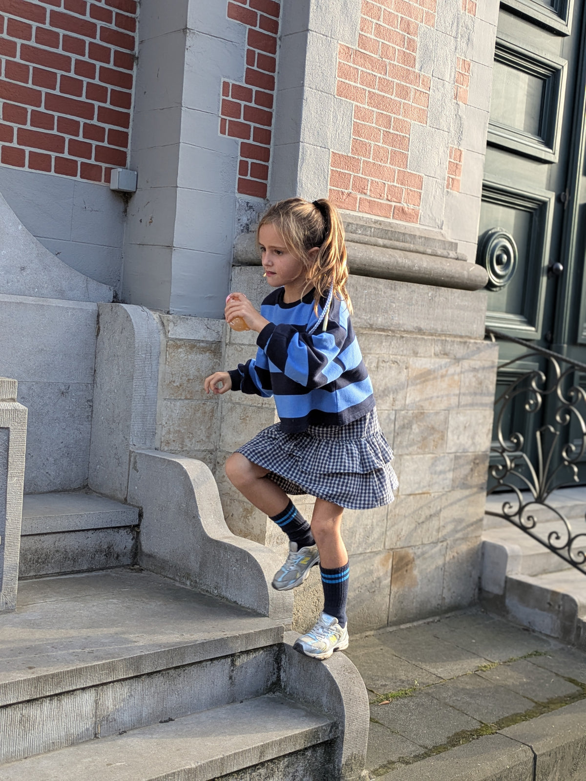 Check skirt navy