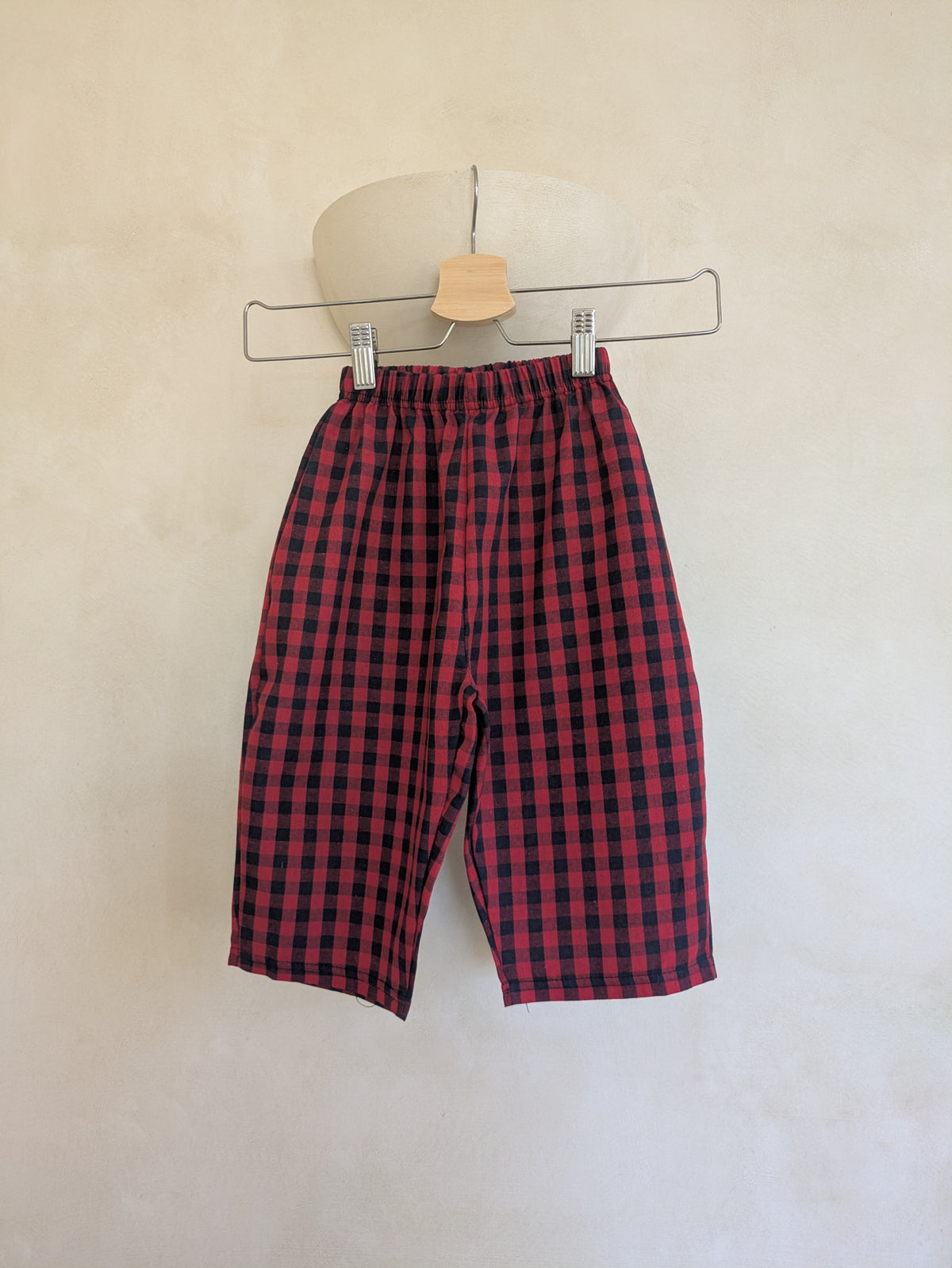 Check autumn pants red-navy