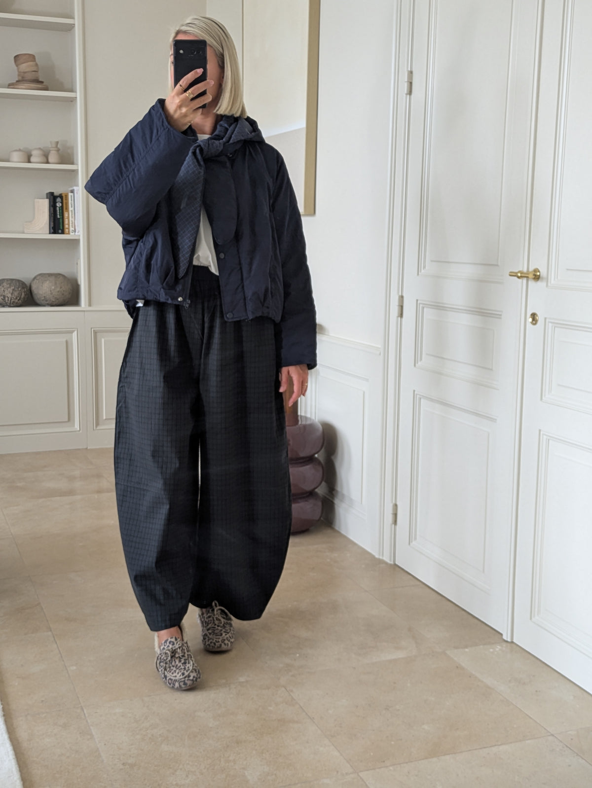 Dottie scarf jacket navy