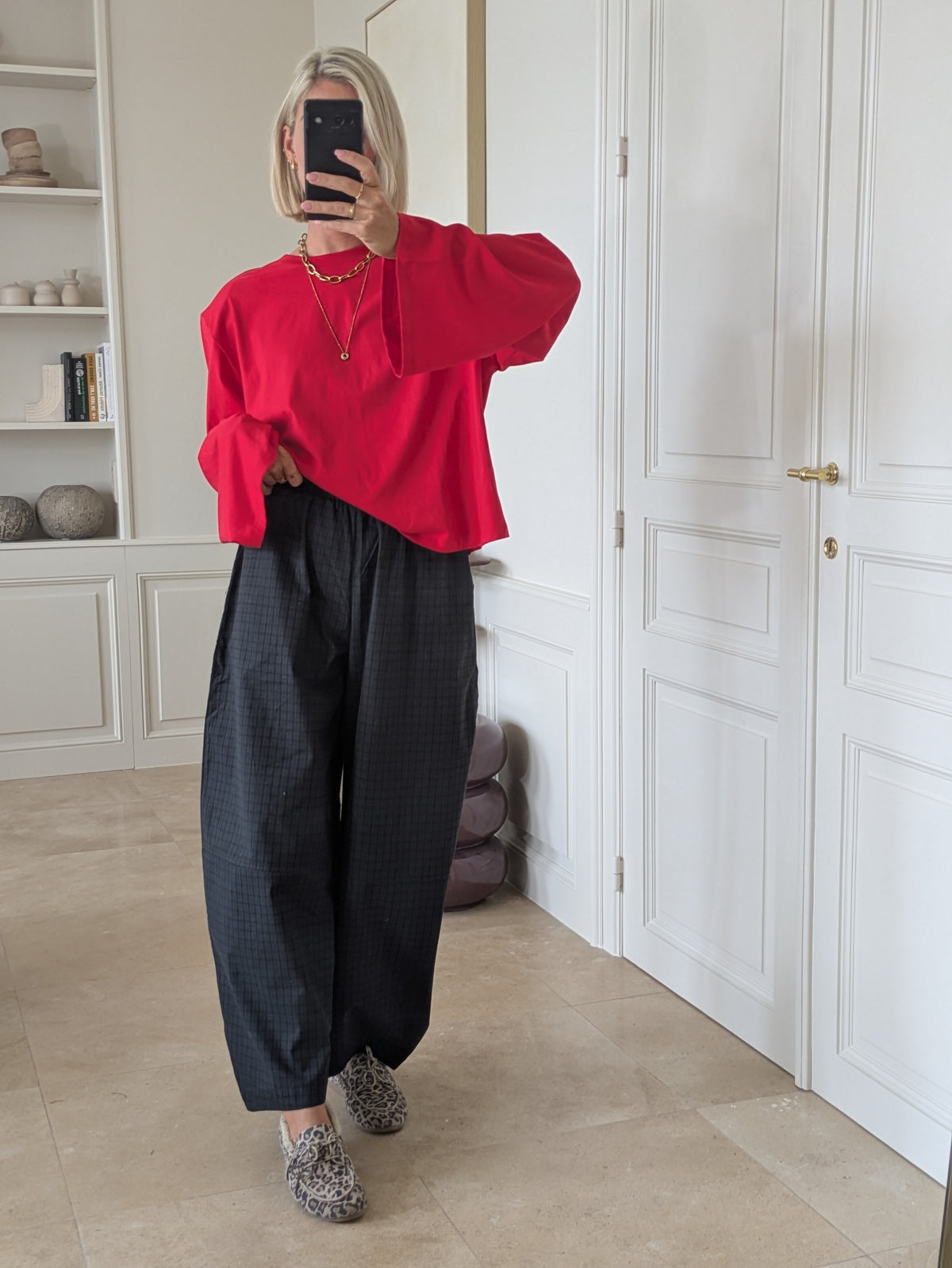 Loreline red longsleeve tee