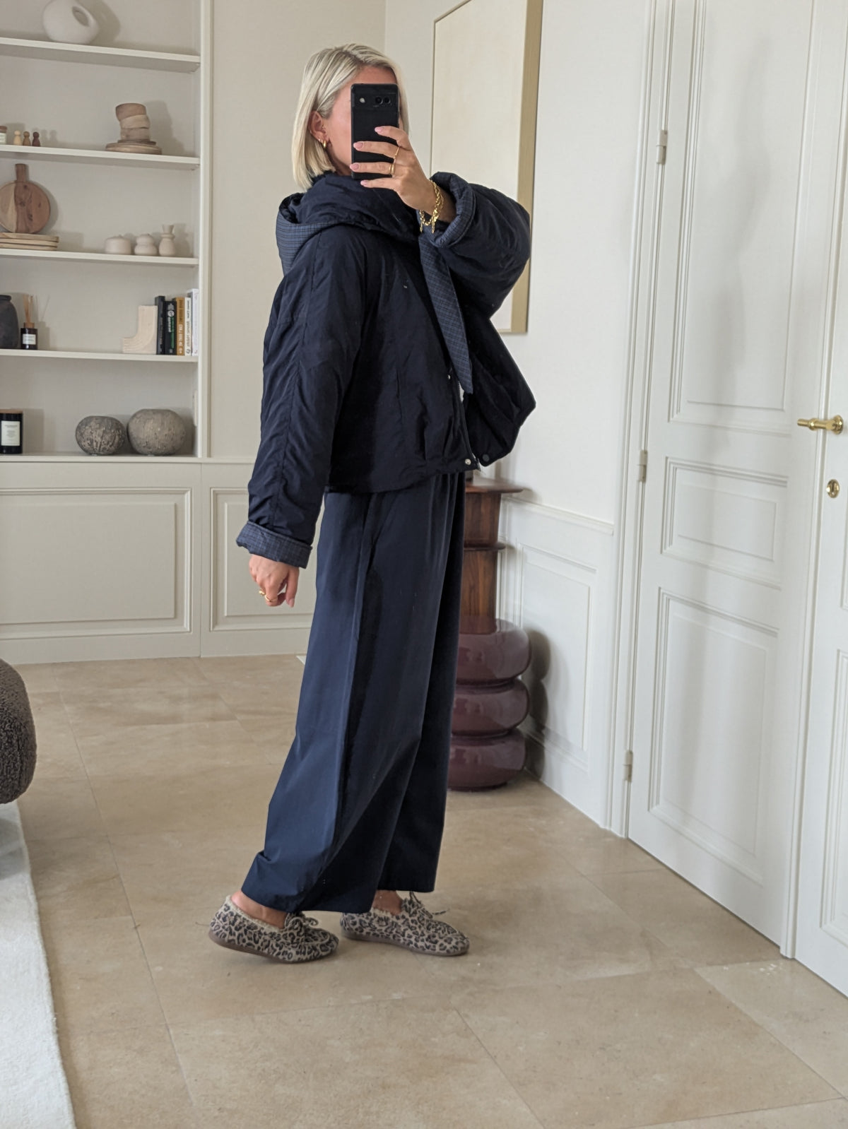 Dottie scarf jacket navy