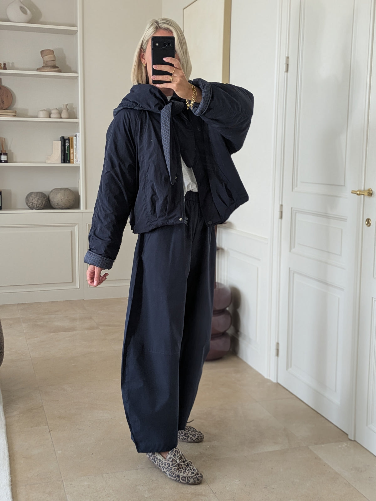 Dottie scarf jacket navy