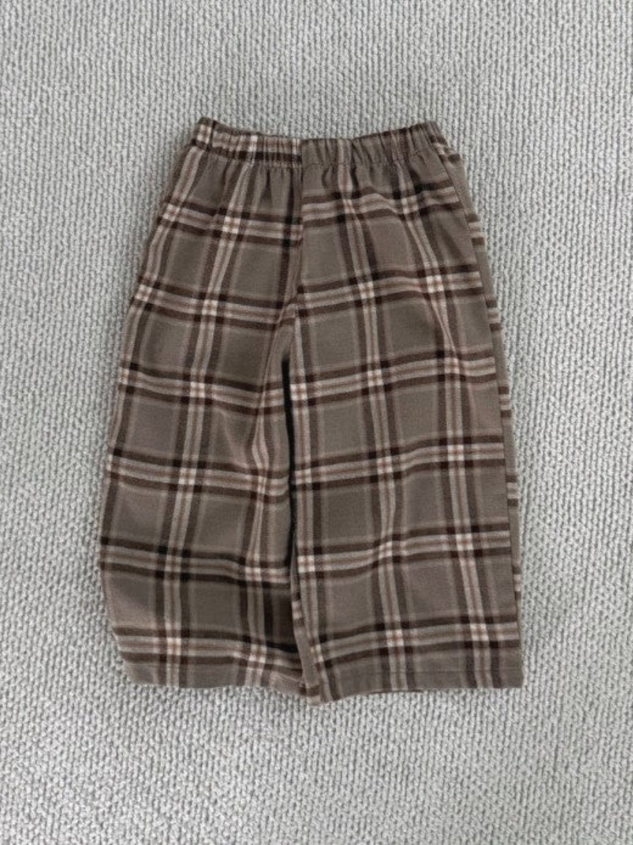 Beige check pants