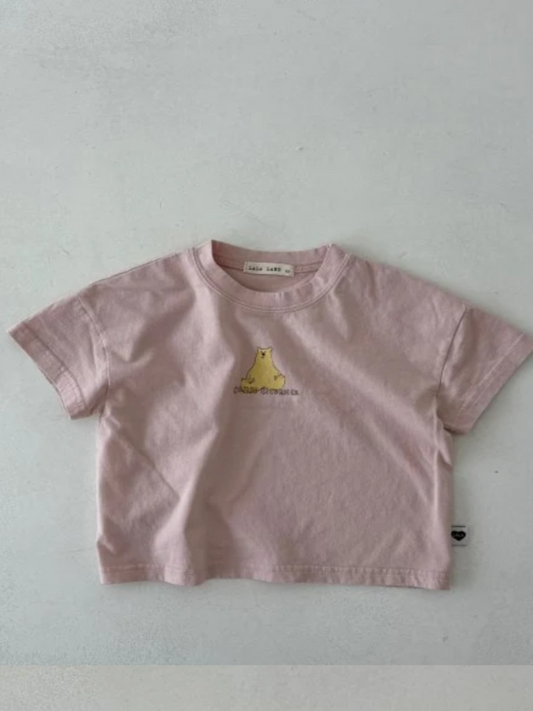 Bear tee pink