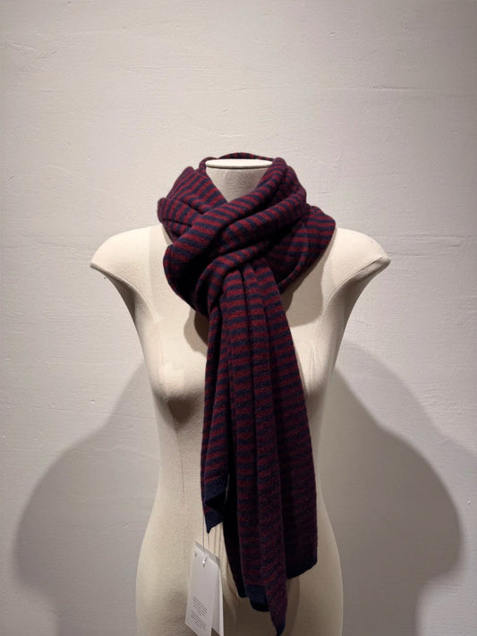 Elle scarf burgundy/navy