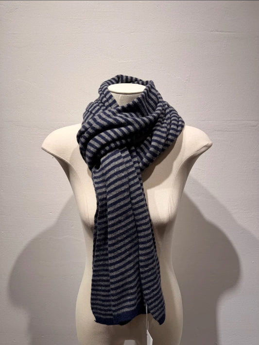 Elle scarf gray/navy