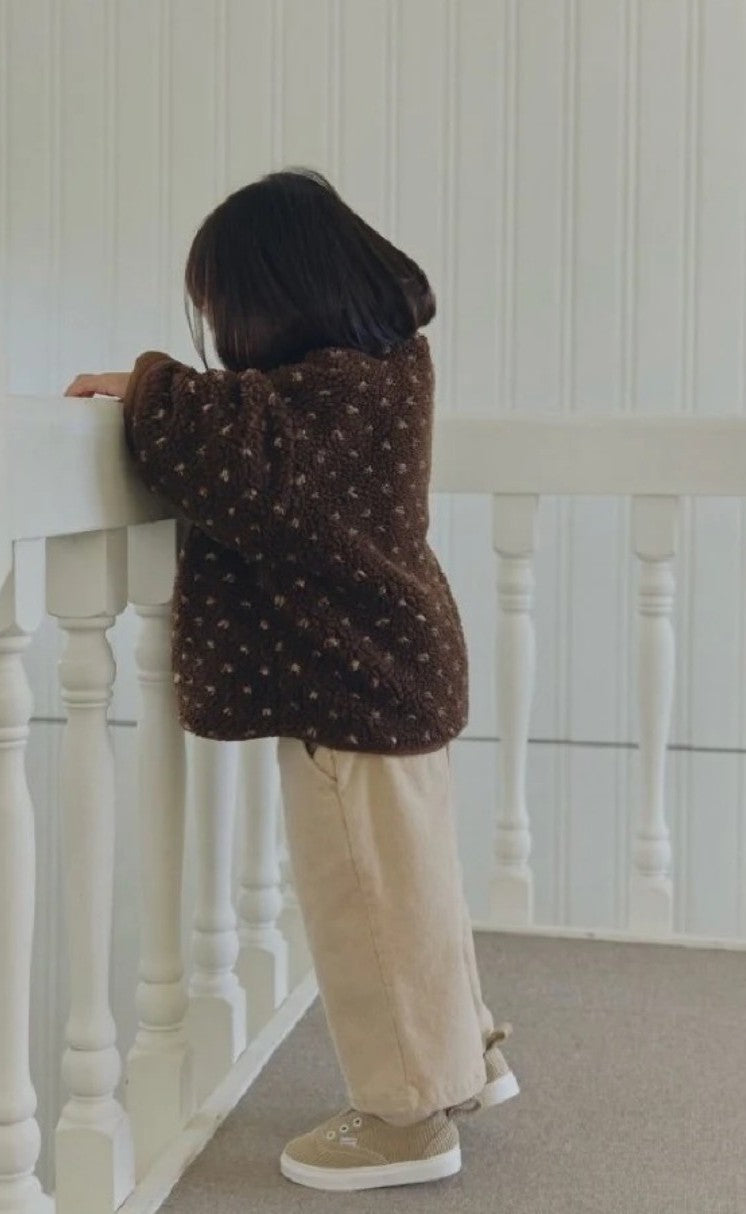 Reversible dot jacket brown