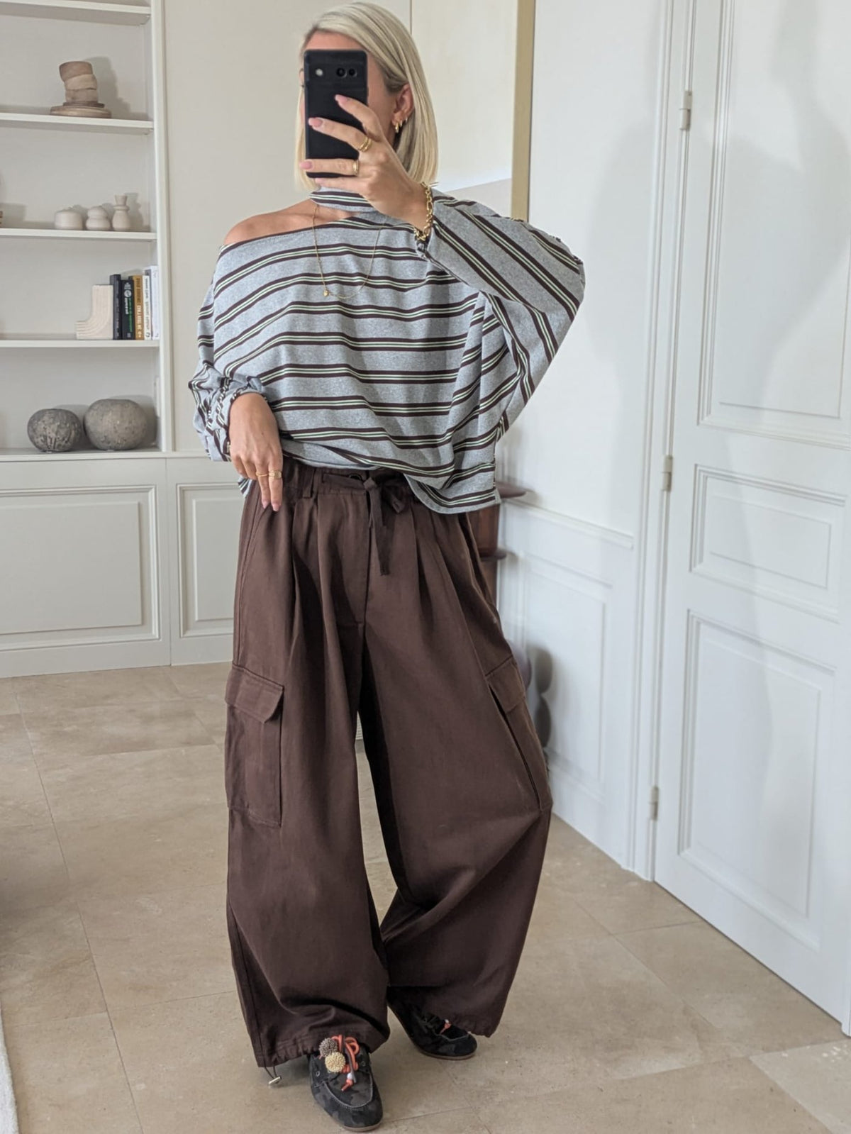 Amandine cut-out longsleeve grey