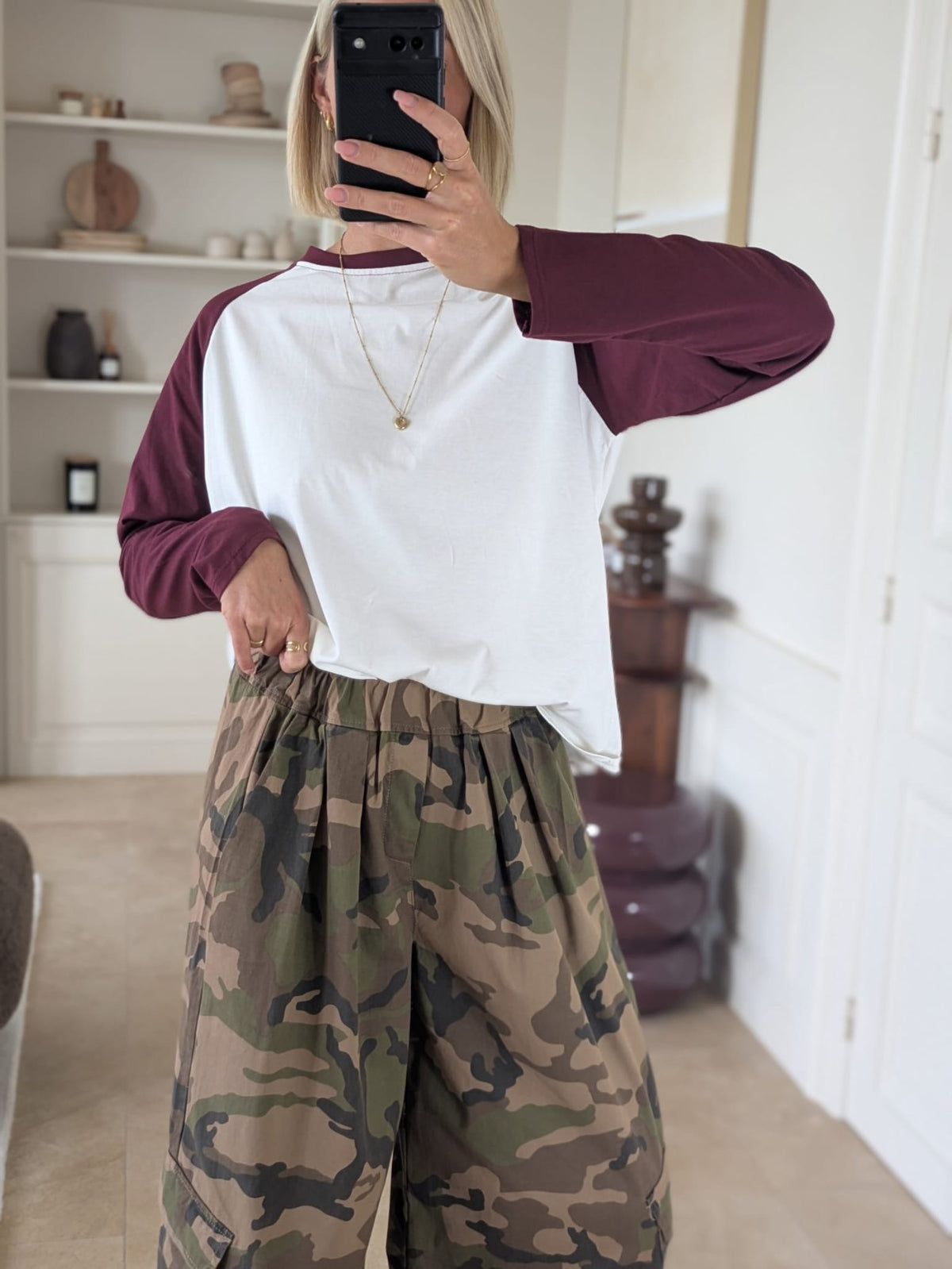 Emma raglan longsleeve burgundy