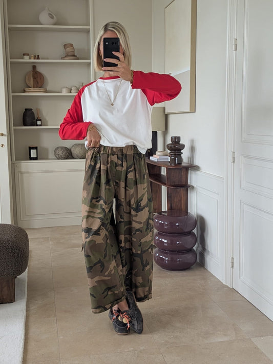 Emma raglan longsleeve red