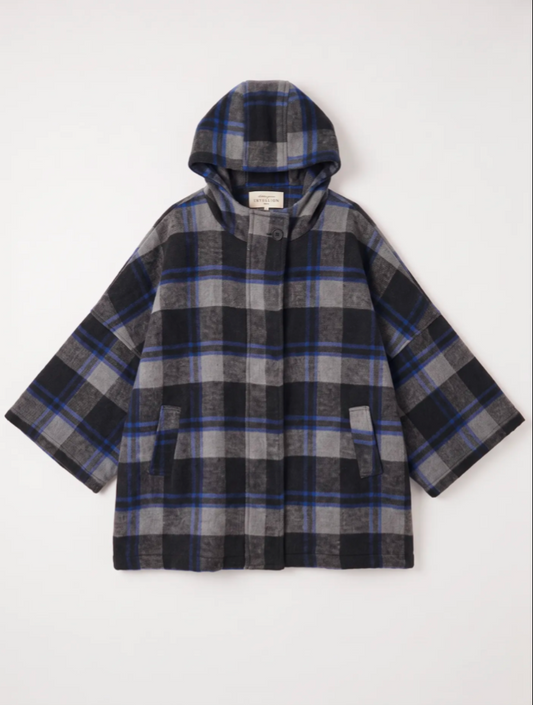 Check vest grey-navy