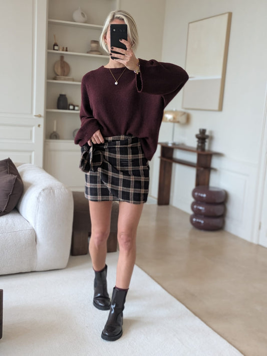 Check skirt navy