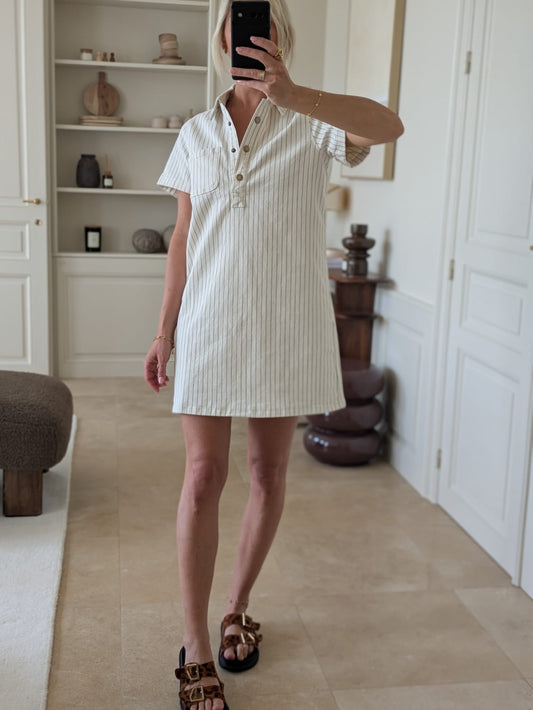 Striped jeans dress
