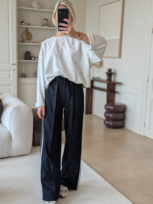 Basic longsleeve white melange