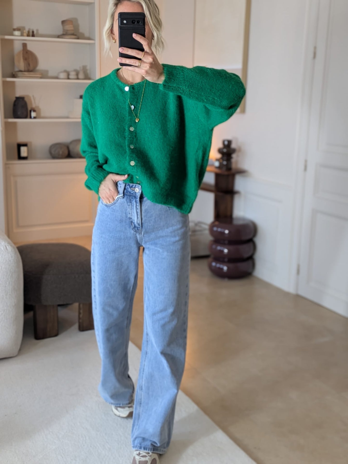 Frances gilet green